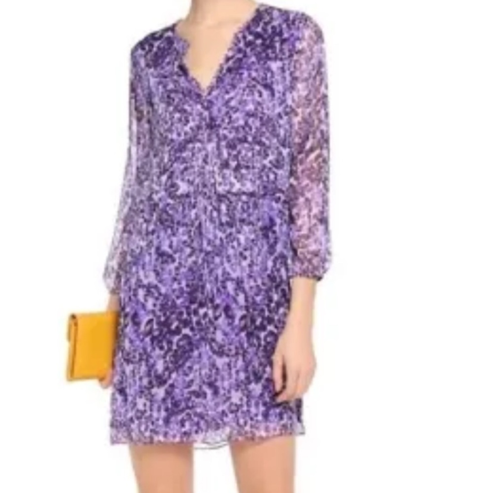 NWT Diane von Furstenberg aria purple mini dress